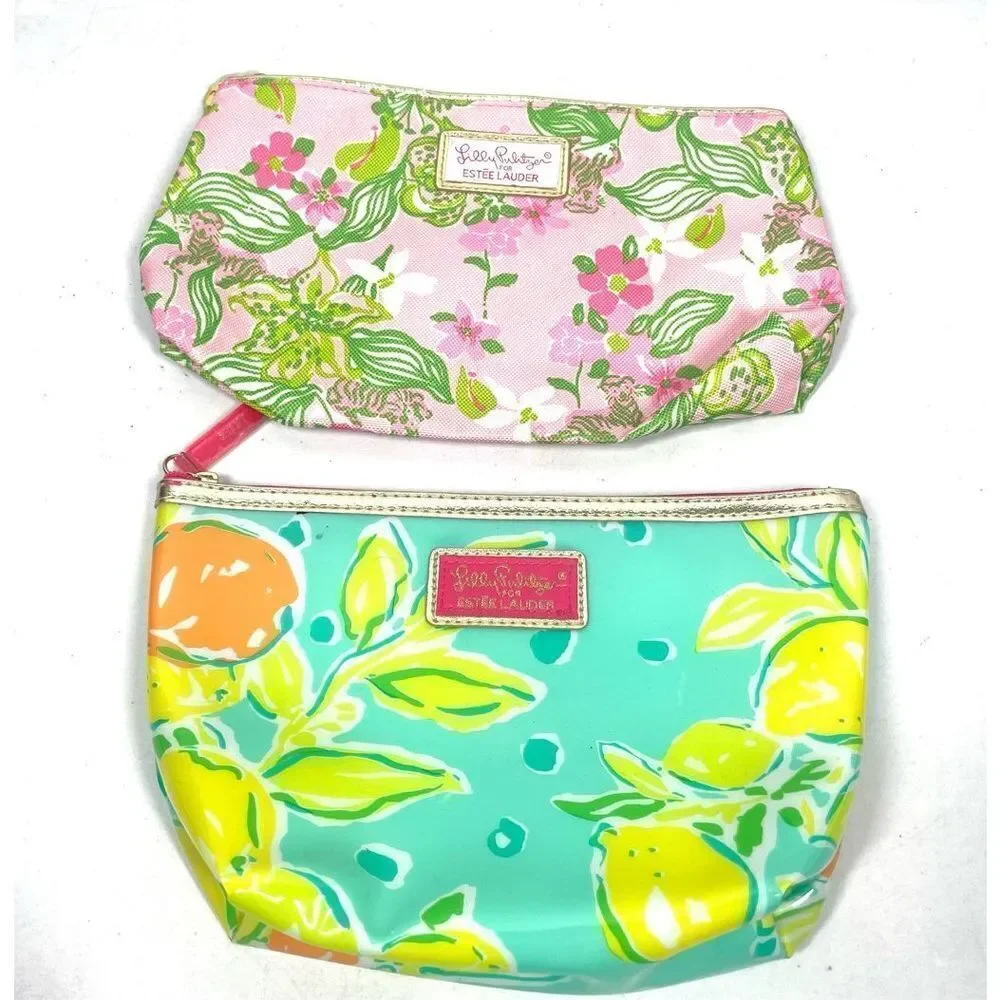 Lily Pulitzer for Estée Lauder Cosmetic Bags Set of 2 Unused